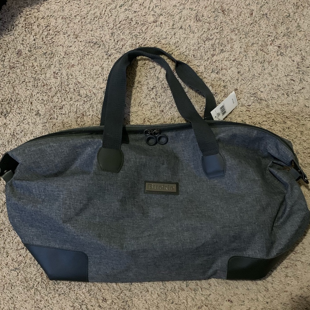 Buckle Gray Weekender Bag (NWT)